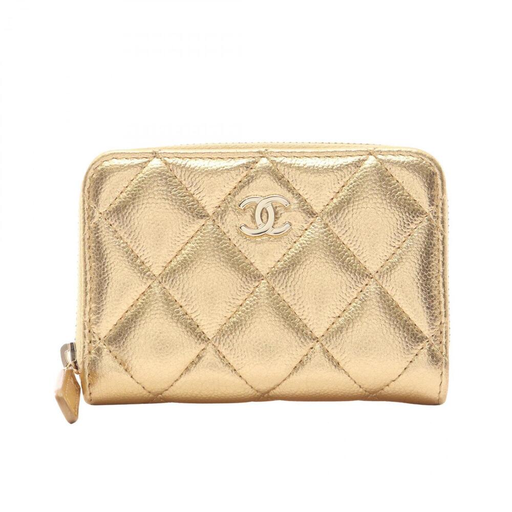 CHANEL Authentic Caviar Leather Wallet